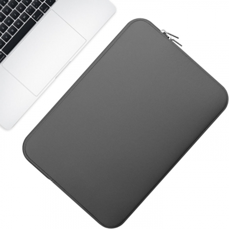Husa de Protectie si Transport pentru Laptop VarioShop®, pana la 15.6 inch, cu Burete Antisoc, Rezistena la Apa, Compatibila cu Apple MacBook Air, MacBook Pro Touch, 42 x 1.5 x 30 cm, Gri [4]