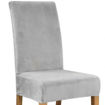 Huse scaune si canapele - Husa pentru scaun VarioShop®, elastica universala, din catifea, gri