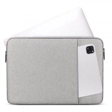 Husa Universala VarioShop®, pentru Laptop 14.2 inch, cu Burete Antisoc, Rezistena la Apa, Compatibila laptop Apple MacBook Air, MacBook Pro Touch Bar, Asus, Acer, Dell, Huawei, 35 x 2 x 24 cm, Gri [16]
