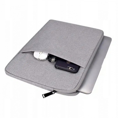 Husa Universala VarioShop®, pentru Laptop 14.2 inch, cu Burete Antisoc, Rezistena la Apa, Compatibila laptop Apple MacBook Air, MacBook Pro Touch Bar, Asus, Acer, Dell, Huawei, 35 x 2 x 24 cm, Gri [11]