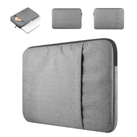 Husa Universala VarioShop®, pentru Laptop 15.6 inch, cu Burete Antisoc, Rezistena la Apa, Compatibila laptop Apple MacBook Air, MacBook Pro Touch Bar, Asus, Acer, Dell, Huawei, 40cm x 2cm x 30cm, Gri [9]