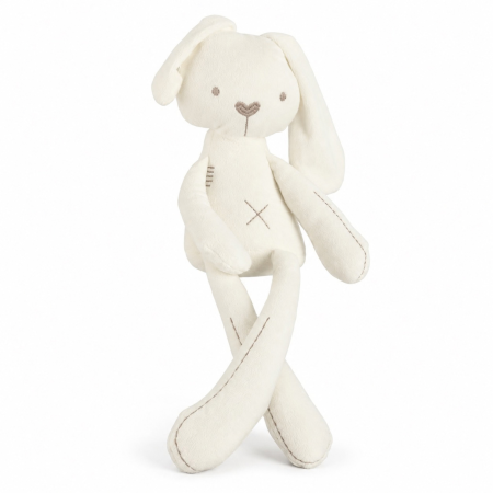 Jucarii interactive - Iepuras de plus VarioShop®, urechi lungi, jucarie ideala pentru copii 2 ani+, 54 cm, alb