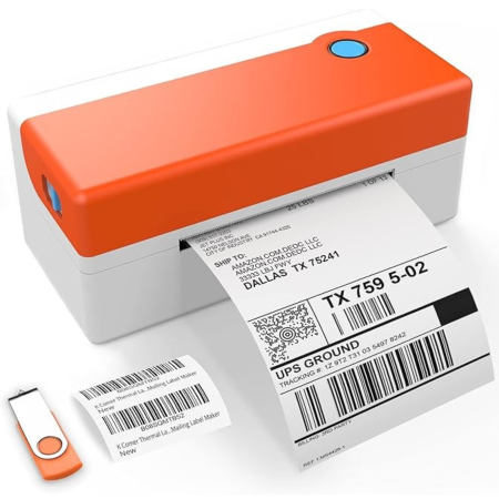 Imprimante termice - Imprimanta termica pentru etichete VarioShop®, 150 mm/s, 203 DPI, USB, compatibila Windows, Mac si Linux, pentru AWB, coduri de bare si etichete expediere, neagra