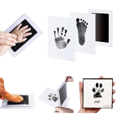 Jucarii interactive - Kit amprenta cu cerneala pentru piciorus si manuta, marime amprenta 5.7x9.9 cm