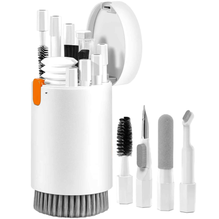 Kituri curatare dispozitive - Kit curatare electronice 20 in 1 VarioShop®, set profesional pentru laptop, tastatura, casti, telefon, camera foto si ecrane, spray curatare, perii, suflanta aer