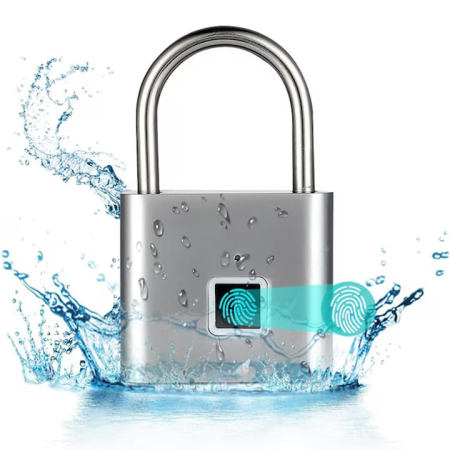 Lacate - Lacat Inteligent cu Amprenta Digitala VarioShop®, Rezistent la Apa IP56, Otel si Zinc, Stocare pana la 10 Amprente, Baterie Reincarcabila, Cablu Micro-USB Inclus