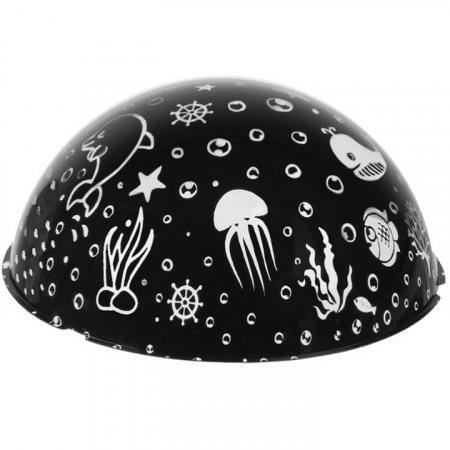 Lampa de veghe pentru copii VarioShop®, Proiector cu Stele si Luna / Viata Marina, Ideal pentru Somn, Camera Copilului, 2 Filtre Detasabile, 12 x 12 x 10 cm, Negru [8]