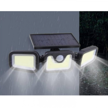 Lampa Solara 103 COB LED VarioShop®, Senzor de Lumina, Senzor de Miscare, 3 Moduri de Iluminare, Telecomanda cu Functii Multiple, Putere 120 W, Clasa A, IP67 Wateproof, Negru [5]