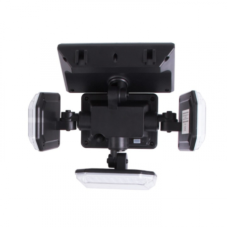 Lampa solara LED de exterior VarioShop ®, Senzor de Miscare de Pana la 5 metri, Telecomanda si 4 Moduri de Functionare Diferite, 181 LED-uri, Impermeabilitate IP65, Unghi Reglabil, Neagra [12]