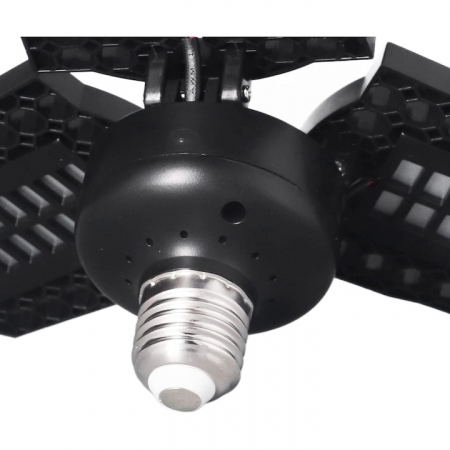 Lampa UV pentru cresterea plantelor la interior VarioShop®, 8 W, 108 LED-uri, 3 brate reglabile, E 27, pliabila, spectru rosu si albastru, 23 x 9.5 cm [5]