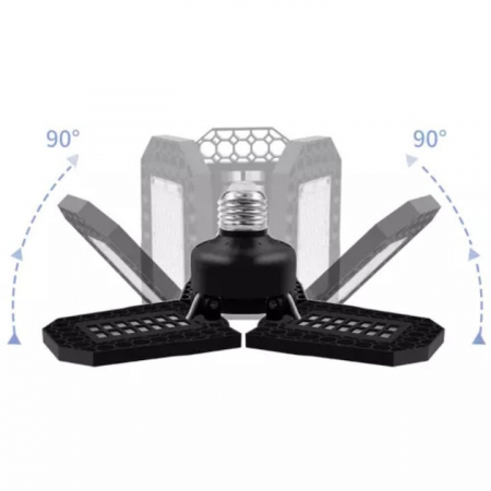 Lampa UV pentru cresterea plantelor la interior VarioShop®, 8 W, 108 LED-uri, 3 brate reglabile, E 27, pliabila, spectru rosu si albastru, 23 x 9.5 cm [9]