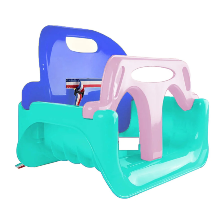 Leagan 3 in 1 pentru copii VarioShop®, cu spatar, bara de protectie si centura de siguranta, reglabil pe etape de varsta, pentru interior si exterior, suporta 30 kg
