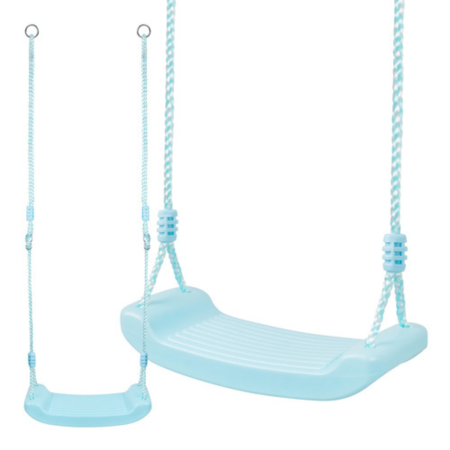 Leagane copii - Leagan gradina copii VARIOSHOP, cu franghii reglabile, scaun tip banca, pentru interior si exterior, sigur si rezistent, sarcina 50 kg, albastru
