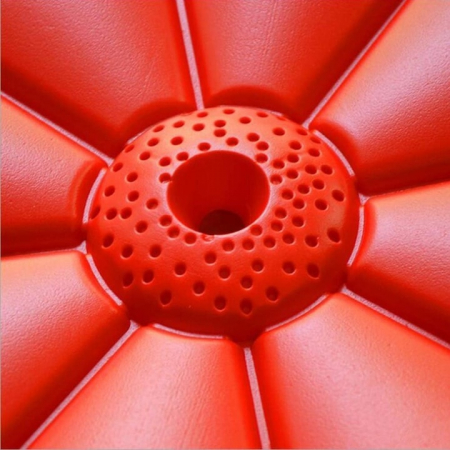 Leagan pentru copii din plastic VarioShop®, Rotund, Fara Spatar, Stabil si Usor, Franghie Inclusa, Rezistent 75 kg, Dimensiuni 27 x 4 cm, Rosu [12]