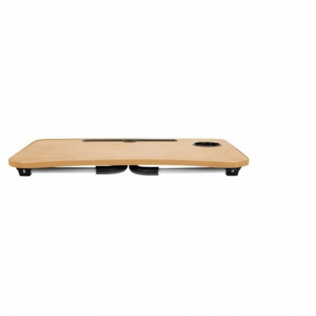 Masa Pliabila MultiFunctionala VarioShop®, Pentru Laptop sau Mic-Dejun la Pat, Suport pentru Tableta/Telefon/Pahar, Dimensiune 28 x 60 x 40cm, Bej [9]