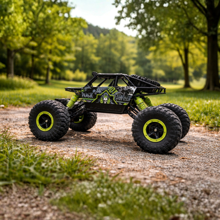 Cadou pentru COPII - Masina cu telecomanda 4x4 VarioShop®, 1:18, off-road pentru teren accidentat, roti mari, rezistenta la impact, control precis