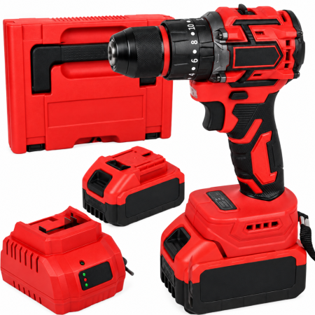 Seturi si accesorii pentru gaurit si insurubat - Masina de gaurit si insurubat VarioShop®, brushless, 21V, 50 Nm, 2 acumulatori Li-Ion 3Ah, 2 viteze, mandrina 10 mm, incarcator si valiza
