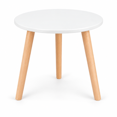 Mobilier profesional - Masuta rotunda VarioShop®, pentru cafea si decor, compacta, cu picioare din lemn natural, 40 x 40 x 40 cm