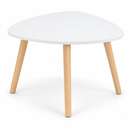 Mobilier profesional - Masuta triunghiulara VarioShop®, pentru cafea si decor, compacta, cu picioare din lemn natural, 40 x 40 x 40 cm