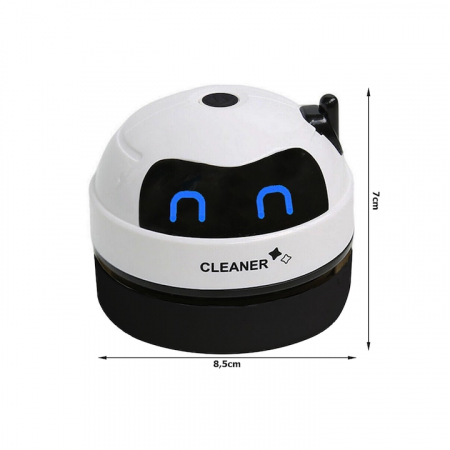 Mini aspirator portabil VarioShop®, pentru laptop, tastatura, masina, baterie reincarcabila, design compact, usor de utilizat, 8.5 x 7 cm, Alb [15]