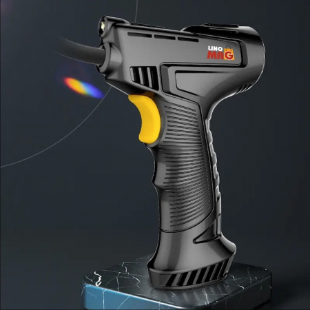 Mini Compresor Auto Portabil Tip Pistol, VarioShop®, Cablu 3m, 10 BAR / 150 PSI, Display Digital, Lampa LED [2]
