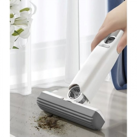 Mini Mop Portabil VarioShop®, pentru Curatarea Suprafetelor si a Geamurilor, Sistem de Storcere a Buretelui, Usor de Folosit, pentru Casa, Birou, Rotativ, Dimensiune 29 x 14.5 cm, Alb [13]