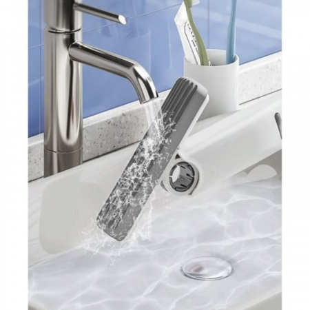 Mini Mop Portabil VarioShop®, pentru Curatarea Suprafetelor si a Geamurilor, Sistem de Storcere a Buretelui, Usor de Folosit, pentru Casa, Birou, Rotativ, Dimensiune 29 x 14.5 cm, Alb [16]