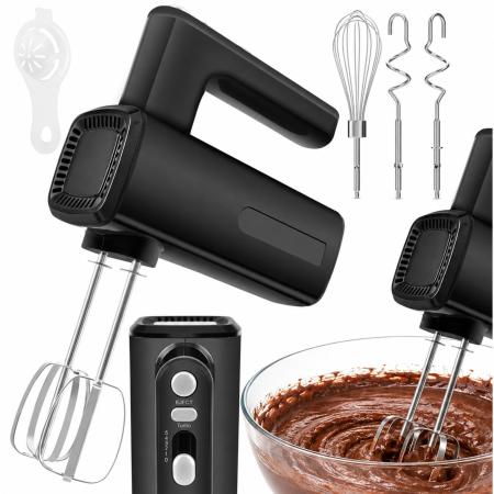 Mixer de mana VarioShop®, 800W, pentru prajituri, creme si aluat, 5 viteze, functie Turbo, accesorii incluse