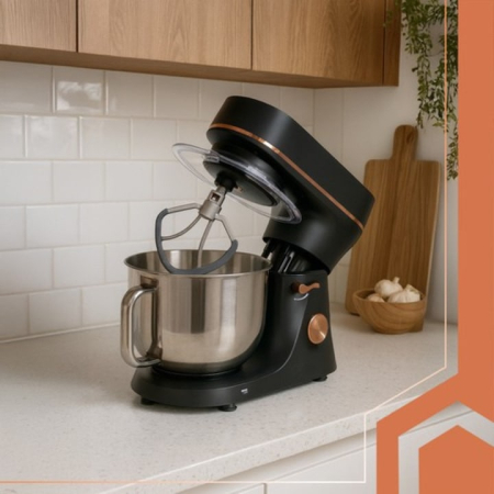 Electrocasnice mici bucatarie - Mixer planetar profesional cu bol incalzit VarioShop®, 5.7 L, 2000 W, 11 trepte de viteza, ecran tactil digital, 3 accesorii incluse, robot de bucatarie multifunctional pentru aluaturi, creme si deser