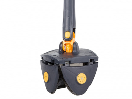 Mop cu Cap in Forma de Stea VarioShop®, Rotire 360 grade, Telescopic, Curatare usoara, Potrivit pentru gresie, marmura, ceramica, lemn, sticla etc., 140 x 24 cm, Albastru/galben [49]
