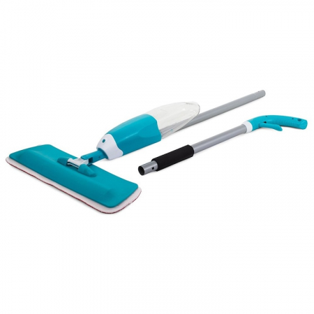 Mop Plat cu Pulverizator si Rezervor VarioShop®, Laveta Microfibra, Potrivit pentru Toate Tipurile de Suprafete, Capacitate Rezervor 1 L, Albastru [8]