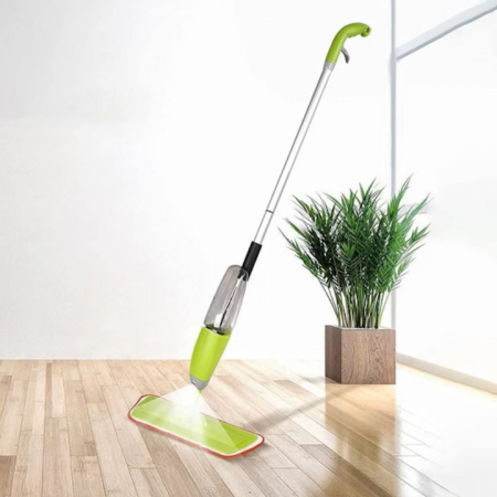Mop Plat cu Pulverizator si Rezervor VarioShop®, Laveta Microfibra, Potrivit pentru Toate Tipurile de Suprafete, Capacitate Rezervor 1 L, Verde [3]