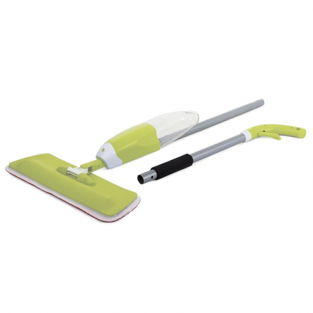 Mop Plat cu Pulverizator si Rezervor VarioShop®, Laveta Microfibra, Potrivit pentru Toate Tipurile de Suprafete, Capacitate Rezervor 1 L, Verde [14]