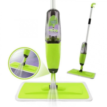 Mop Plat cu Pulverizator si Rezervor VarioShop®, Laveta Microfibra, Potrivit pentru Toate Tipurile de Suprafete, Capacitate Rezervor 1 L, Verde [6]