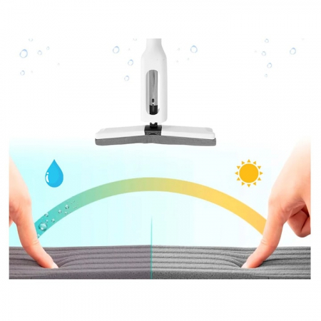 Mop Rotativ VarioShop®, Maner Reglabil, Curatenie Eficienta, Design Ergonomic, Potrivit pentru toate Tipurile de Pardoseli, 126 x 32 cm, Alb [14]