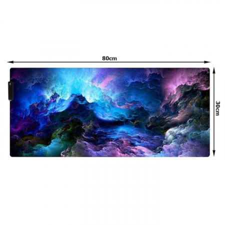 Mousepad de gaming VarioShop® cu iluminare LED, Confectionat din material flexibil, antiaderent si rezistent la umiditate, 4 module de iluminat, 7 culori, Calitate premium, Dimensiuni 80 x 30 x 0.3 cm [12]