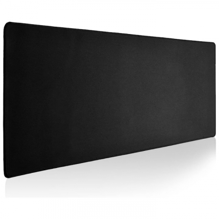 Mousepad Mare VarioShop®, Pentru Gaming, Birou, Office, Antiderapant, Cusaturi Anti-Rupere, Cauciucat, Waterproof, model Simplu, 89 x 40 cm, Negru Mat [20]