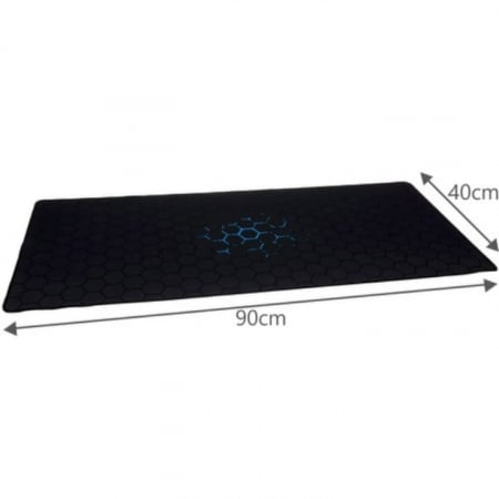 Mousepad Pentru Gaming VarioShop®, Impermeabil, Strat Anti-Derapant, Suprafata Mare de Lucru, Confortabil, Stabil, Usor de Curatat, Design Modern si Elegant, Model Fagure, Marime XXL, 90 x 40 cm, Negr [5]