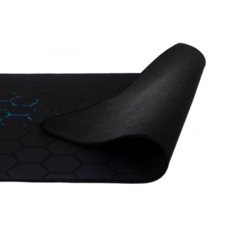 Mousepad Pentru Gaming VarioShop®, Impermeabil, Strat Anti-Derapant, Suprafata Mare de Lucru, Confortabil, Stabil, Usor de Curatat, Design Modern si Elegant, Model Fagure, Marime XXL, 90 x 40 cm, Negr [11]