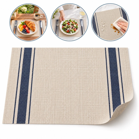 Decoratiuni si petreceri - Suport de masa VarioShop, napron individual pentru farfurie si tacamuri, usor de folosit si curatat, design elegant, pentru bucatarie, casa si restaurant, 45 x 30 cm
