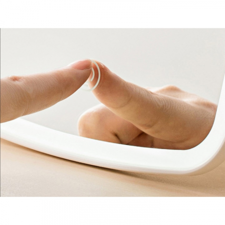 Oglinda pentru machiaj VarioShop®, cu iluminare LED incorporata, lumina rece si calda, design slim, portabila, 24x17 cm, Alb [15]