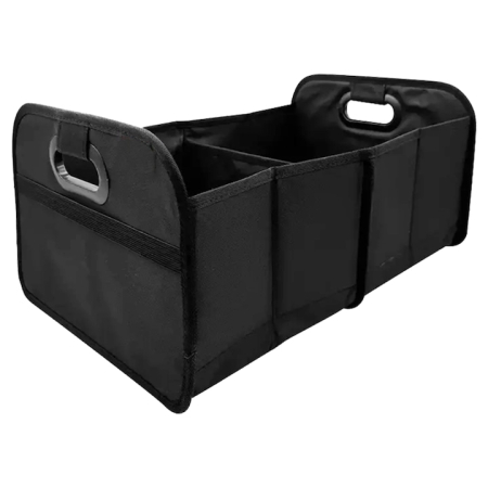 Suporturi auto - Organizator auto VarioShop, pliabil, impermeabil, 2 compartimente, negru, 45x32x22.5cm