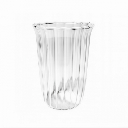 Pahar pentru limonada, cafea si ceai VarioShop®, design modern, sticla transparenta borosilicata, rezistent, 12x8, 5 cm, 420 ml [2]