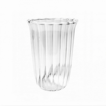 Pahar pentru limonada, cafea si ceai VarioShop®, design modern, sticla transparenta borosilicata, rezistent, 12x8, 5 cm, 420 ml [8]