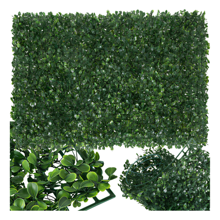 Umbrele si pavilioane gradina - Panou decorativ din plante artificiale VarioShop®, pentru balcon, terasa si gard, rezistent la intemperii, 60x40 cm, verde