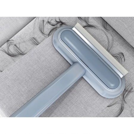 Perie de Curatat 4 in 1 VarioShop®, Multifunctionala, Design Detasabil, Perie pentru Indepartarea Parului de Animale Inclusa, Gama Mare de Utilizare, 46 x 18cm, Alb / Albastru [12]