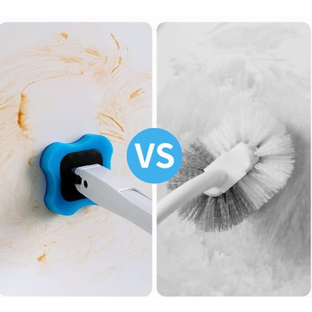 Perie de toaleta VarioShop® Capete de unica folosinta, Igienizare, Curatare, 5 Rezerve, Fixare pe perete, Alb [7]