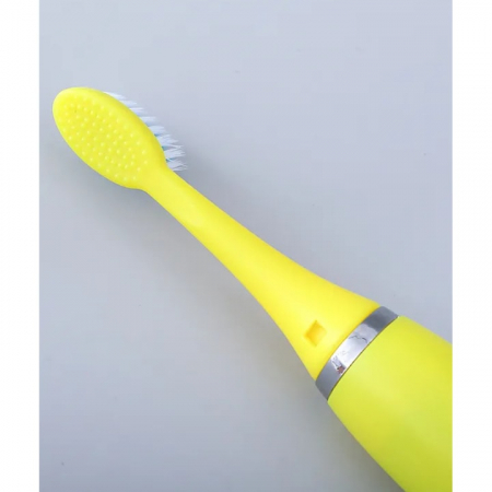 Periuta electrica sonica pentru copii VarioShop®, 8 capete de periere, perii moi, 4 moduri de curatare, smart timer, rezistent la apa IPX7, reincarcabila, 32000 pulsatii/min, Galben [11]