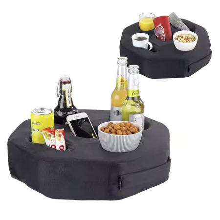 Accesorii pentru petrecere - Perna Cinematica VarioShop®, 5 Compartimente, Ideala pentru pahare si gustari in timpul vizionarii filmelor, Suport pentru pahare, cani, chipsuri, gustari, bere, telefon, boluri si popcorn, Dimensiune
