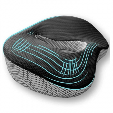 Articole Sanatate & Wellness - Perna ortopedica sezut VarioShop®, spuma cu memorie premium, pentru scaun de birou sau masina, husa respirabila si antialunecare, protectie zona lombara, sciatica, dureri de sold, hemoroizi 46x38x8 cm